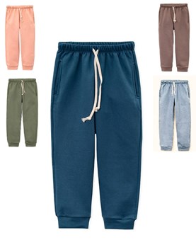 Pantalon frisa con bolsillos.Naranjo