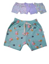 SHORT PARA BEBA ALGODONY LYCRA ESTAMPADO NARANJO