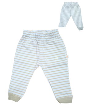 Pantalón rayado. Naranjo