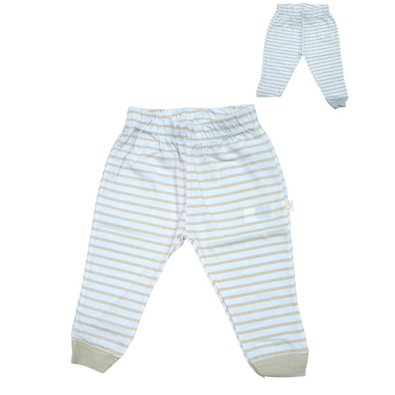 Pantalón rayado. Naranjo
