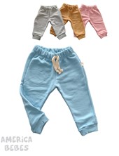 Pantalón rustico bebe mini. Naranjo