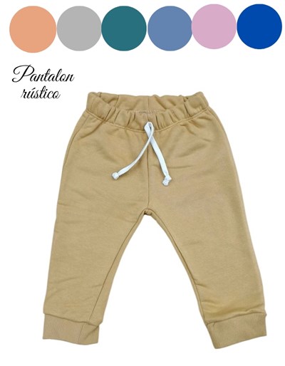 PANTALON CON PUÑO BEBE RUSTICO NARANJO