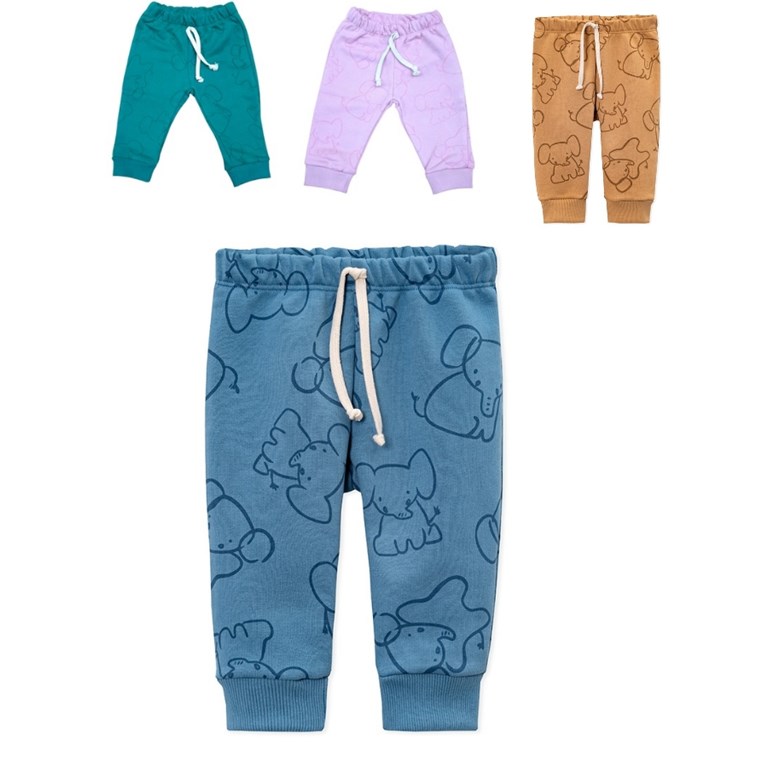 Pantalón rustico estampado. Naranjo