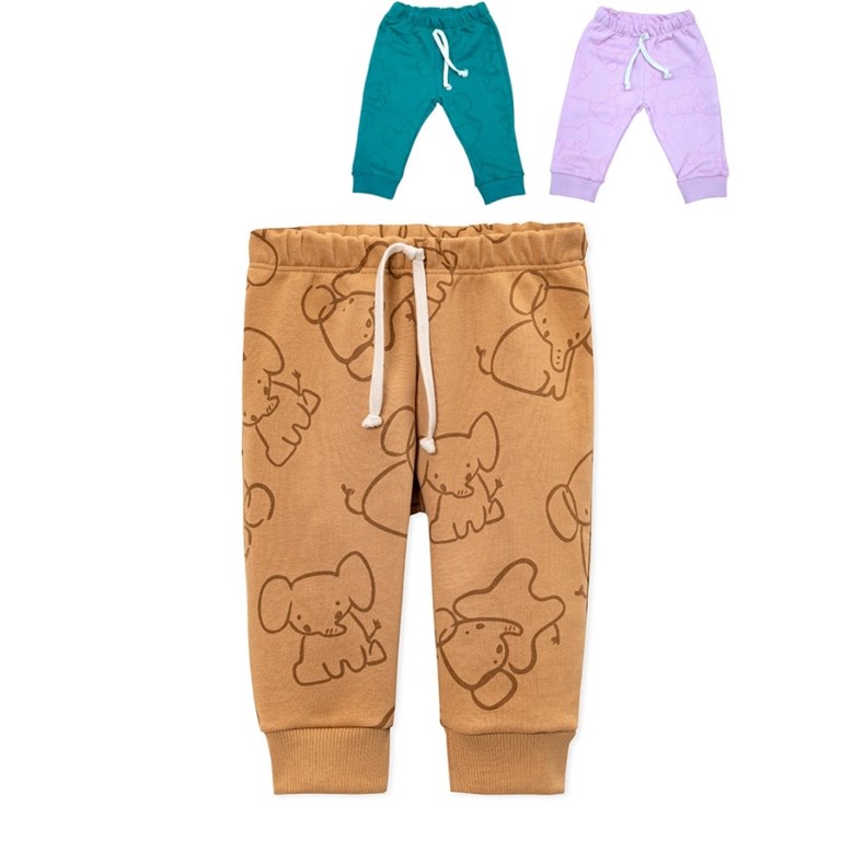 Pantalón rustico estampado. Naranjo