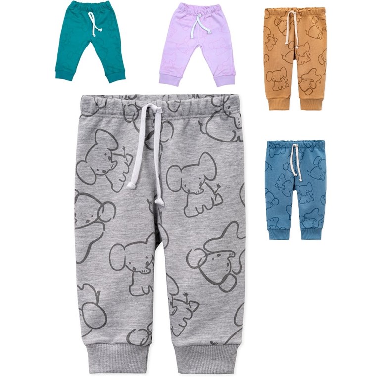 Pantalón rustico estampado. Naranjo
