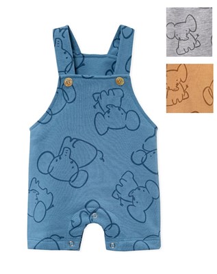Jardinero rustico estampado bebe mini. Naranjo