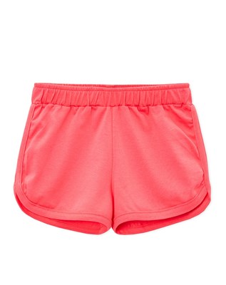 SHORT PARA NENA EN JERSEY LISO. NARANJO