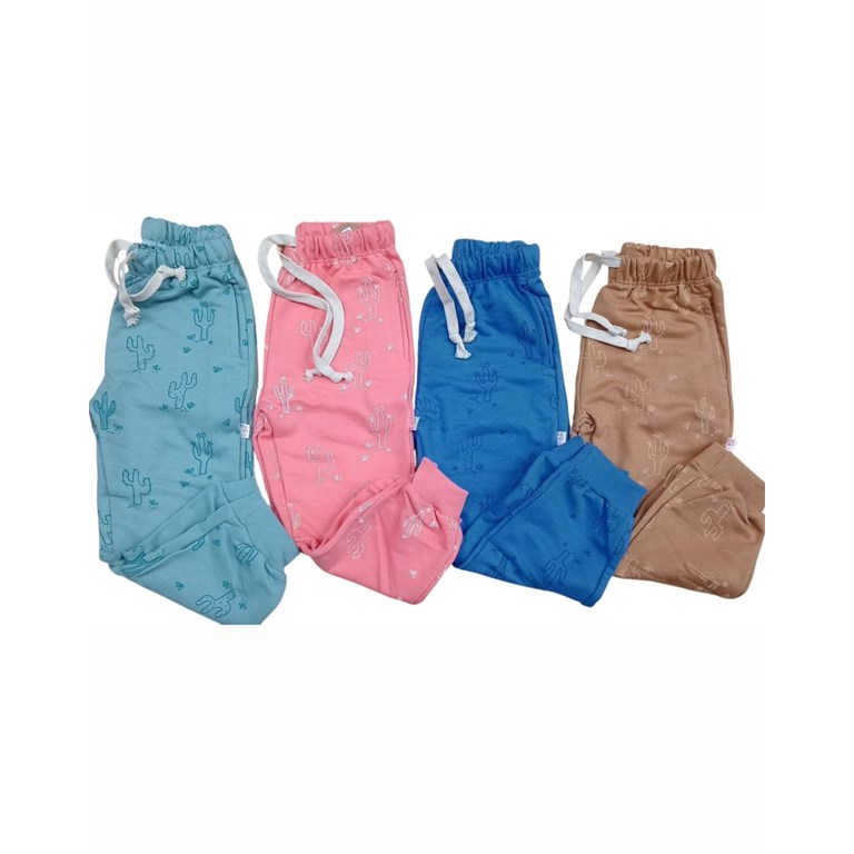 PANTALON RUSTICO CON PUÑO Y LAZO AJUSTABLE ESTAMPADO PALMERAS PARA NIÑO NARANJO