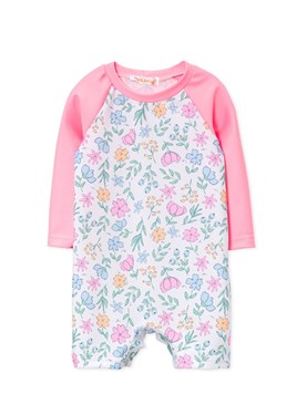 Enterito agua manga larga combinado beba. Naranjo