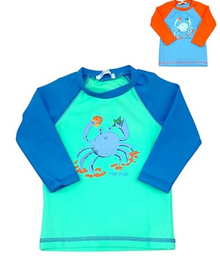 REMERA UV+50 M/L BEBE ESTAMPADA NARANJO