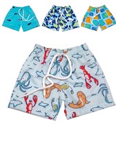 Short microfibra estampada bebe. Naranjo