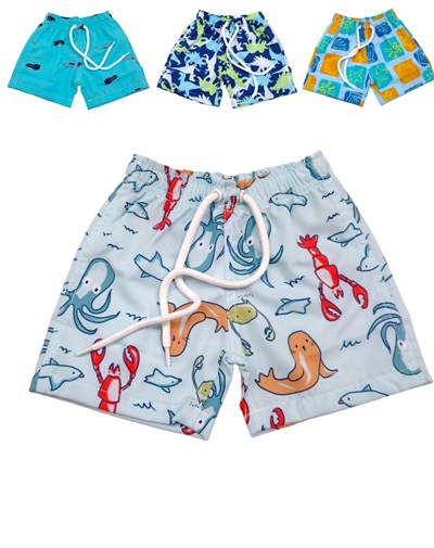 Short microfibra estampada bebe. Naranjo