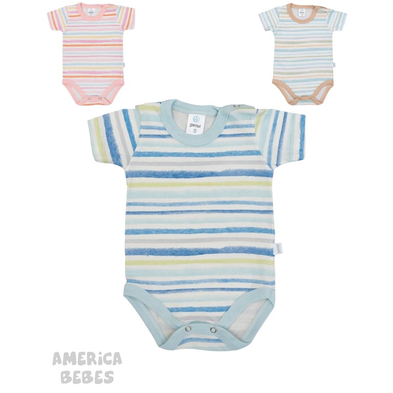 BODY FRANCES ALGODON MANGA CORTA PARA BEBES LINEA TRADICIONAL GAMISE