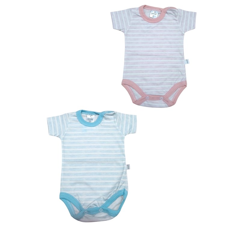 BODY RAYADO ALGODON MANGA CORTA  PARA BEBE. GAMISE