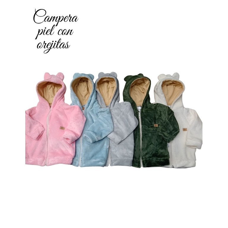 CAMPERITA PIEL OSO CON CAPUCHA. GAMISE