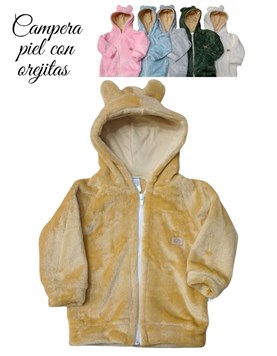 CAMPERITA PIEL OSO CON CAPUCHA. GAMISE
