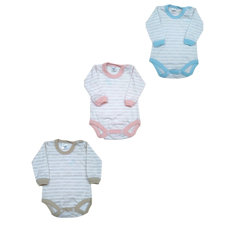 BODY MANGA LARGA RAYADO PARA BEBE GAMISE