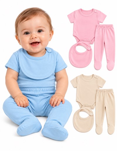 SET BODY + MEDIO OSITO + BABERO. GAMISE