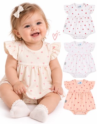 BODY VESTIDO BEBA EN PLUMETI SUBLIMADO. GAMISE