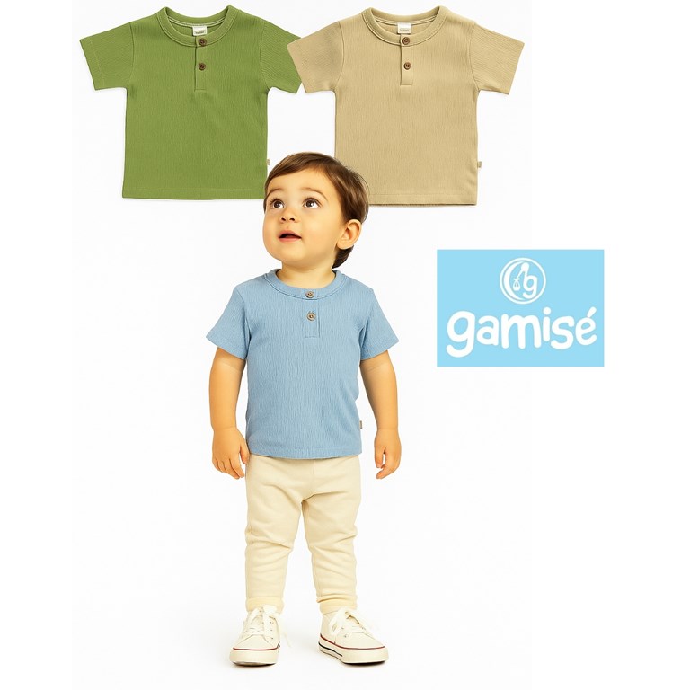 REMERA DE BAMBULA CON BOTON. GAMISE