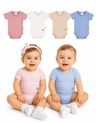 BODY PARA BEBE  MANGA CORTA TELA FANTASY. GAMISE