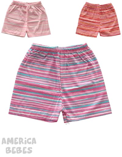 SHORT RAYADO NENA. COLORES SURTIDOS. GAMISE.
