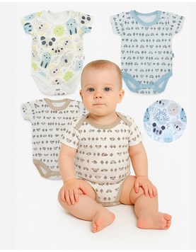 Body M/C. Linea estampado Urban Life bebe. Colores surtidos. Gamise.