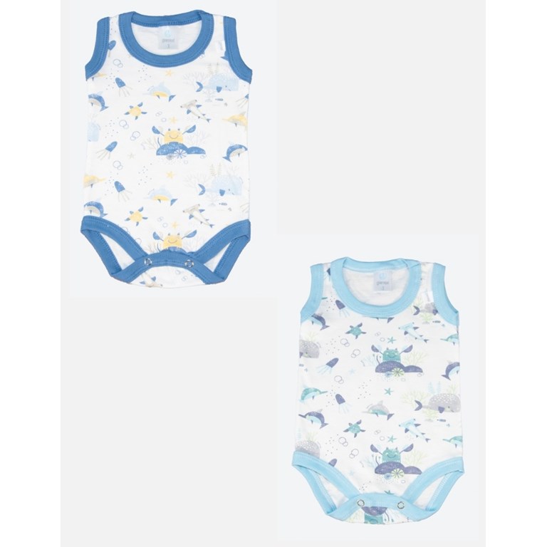 Body bebe s/m estampado Aventura nene. Colores surtidos. Gamise.