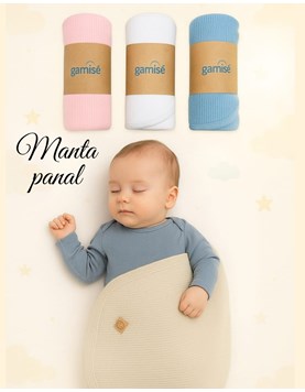 Mantilla para bebe colores claros gamise