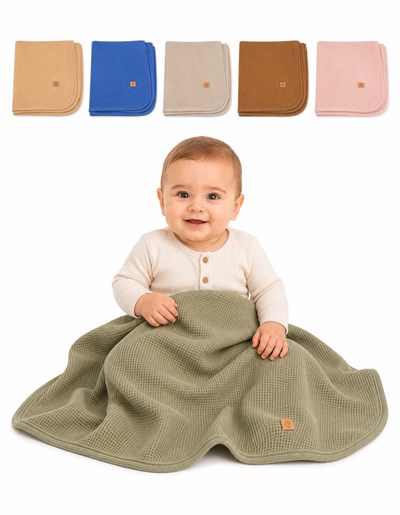 Mantilla para bebe colores lisos. Gamise