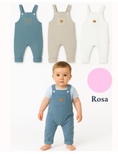 Jardinero largo para bebe tela panal colores claros gamise