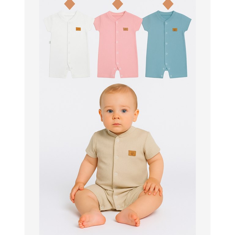 Enterito bebe tela panal colores claros gamise