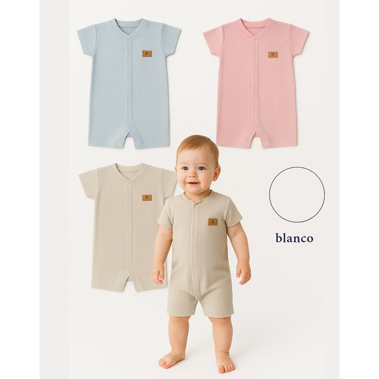 Enterito bebe tela panal colores claros gamise