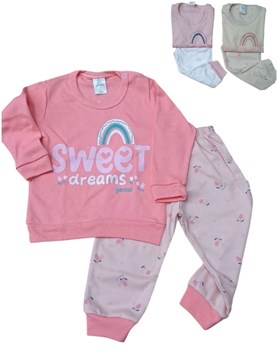 Pijama M/L estampado beba. Colores surtidos. Gamise