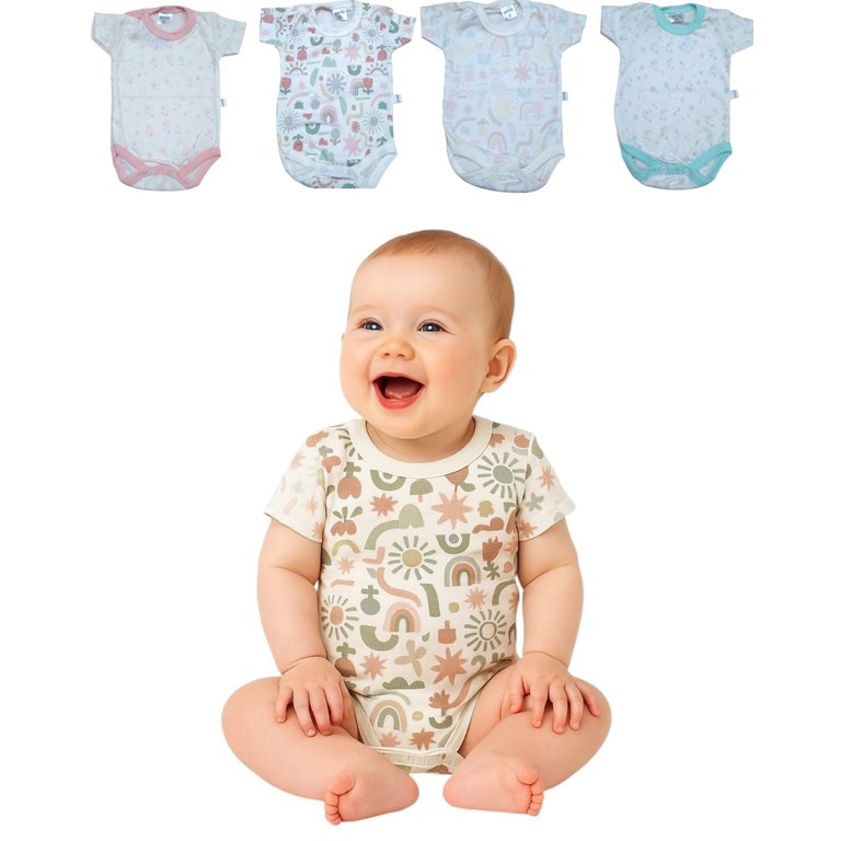 Body M/C. Linea Estampado beba. Colores surtidos. Gamise.