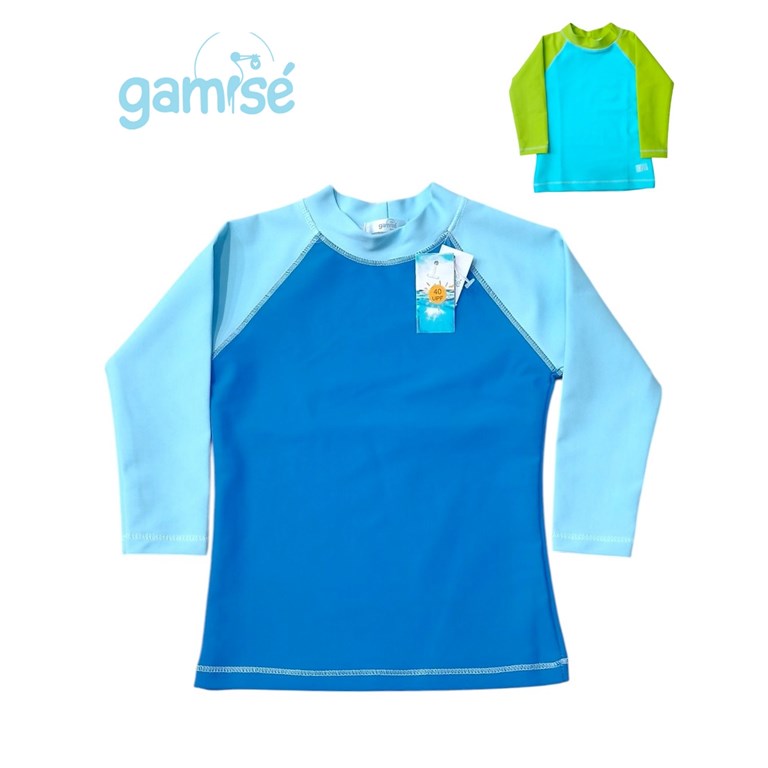 Remera bebe/a manga larga UV+50 combinada. Gamise
