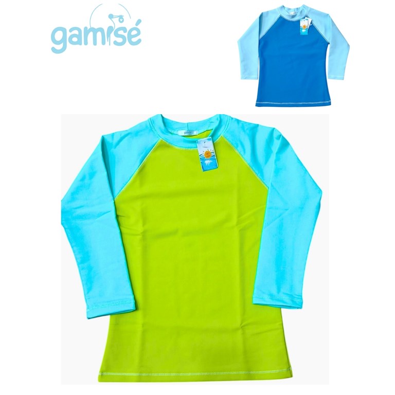 Remera nena/varon manga larga UV+50 combinada. Gamise
