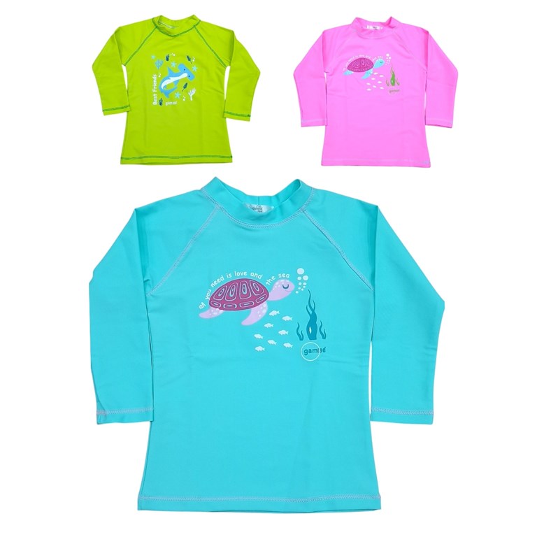 Remera bebe/beba manga larga UV+50 estampada. Gamise
