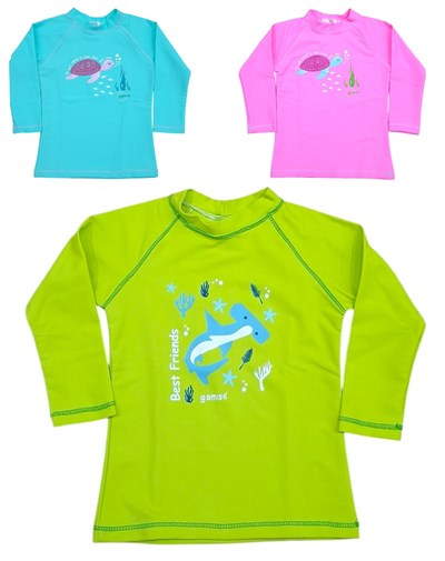 Remera bebe/beba manga larga UV+50 estampada. Gamise