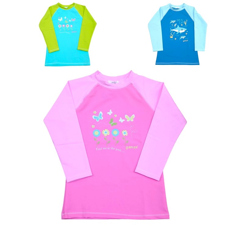 Remera nena/varon manga larga UV+50 estampada. Gamise
