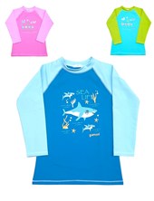 Remera nena/varon manga larga UV+50 estampada. Gamise