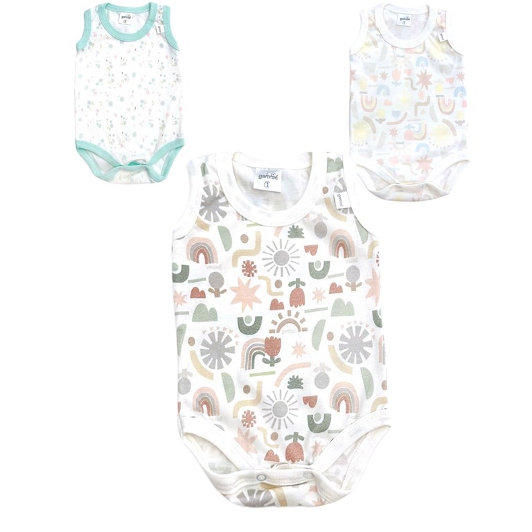 BODY SIN MANGAS ESTAMPADO FRUTAS BEBA GAMISE