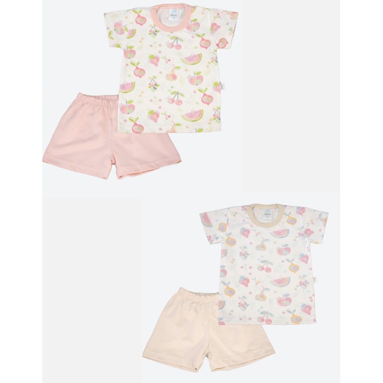 Pijama M/C niña estampado frutas. Gamisé.