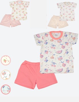 Pijama M/C niña estampado frutas. Gamisé.