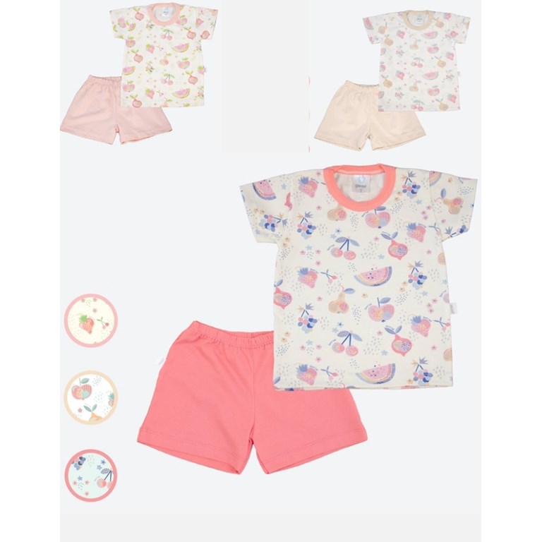 Pijama M/C niña estampado frutas. Gamisé.