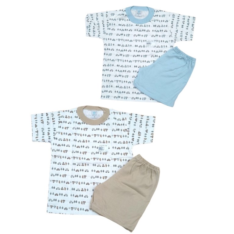 PIJAMA MANGA CORTA CON SHORT PARA NENE OCEANO GAMISE.
