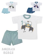 CONJUNTO NIÑO ESTAMPADO AVENTURA. COLORES SURTIDOS. GAMISE