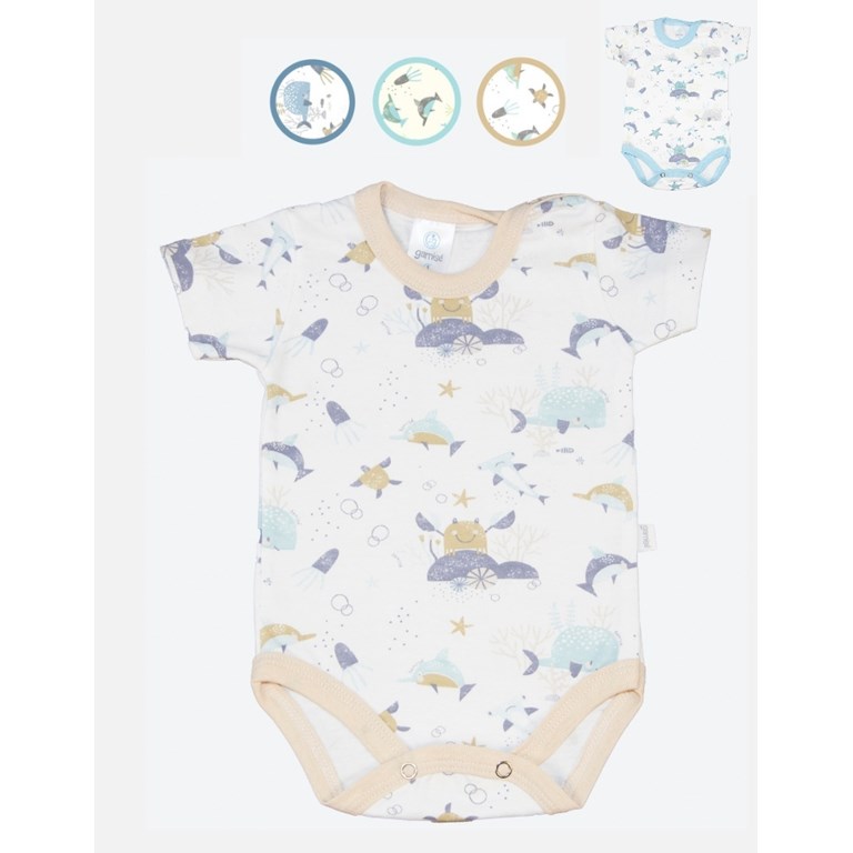 BODY MANGA CORTA PARA BEBE VARON ESTAMPADO AVENTURA GAMISE