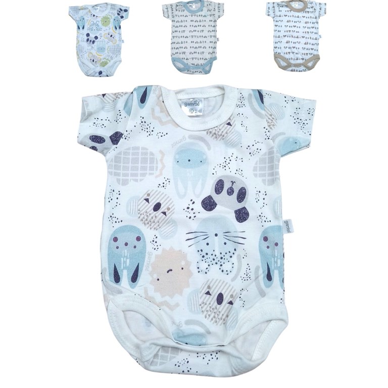 BODY MANGA CORTA PARA BEBE VARON ESTAMPADO AVENTURA GAMISE