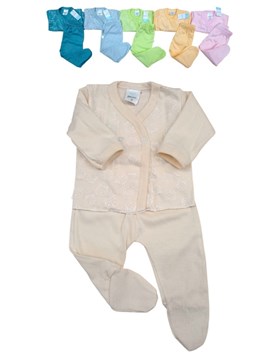 Batita y medio osito estampa trazos dulces.Gamise